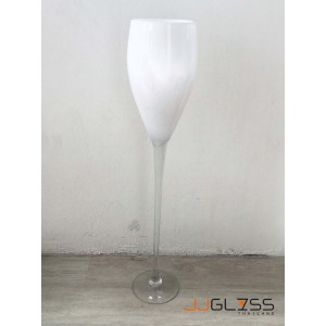 WHITE-H0001-100TC - WHITE Handmade Colour Vase
